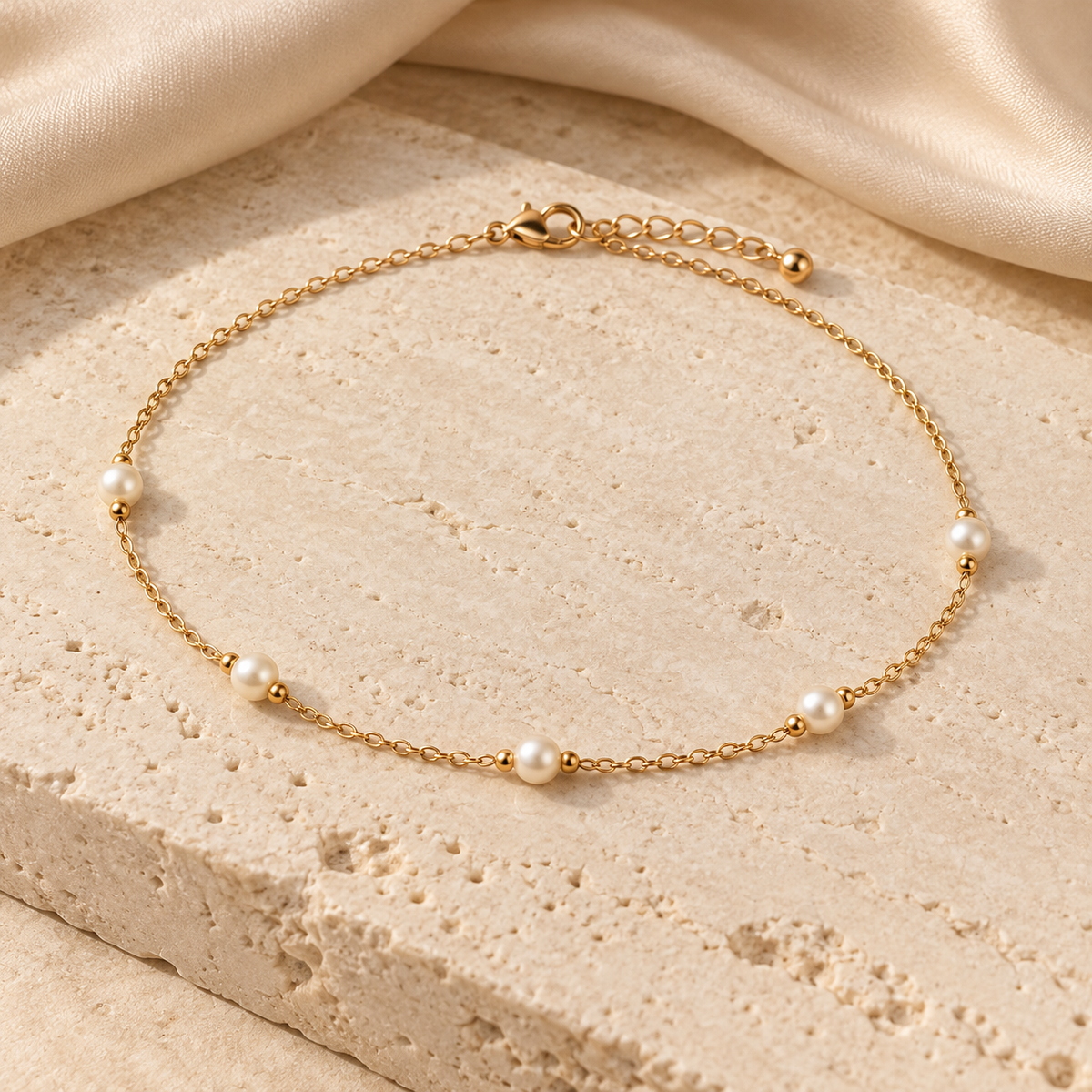 Elara Bead Anklet