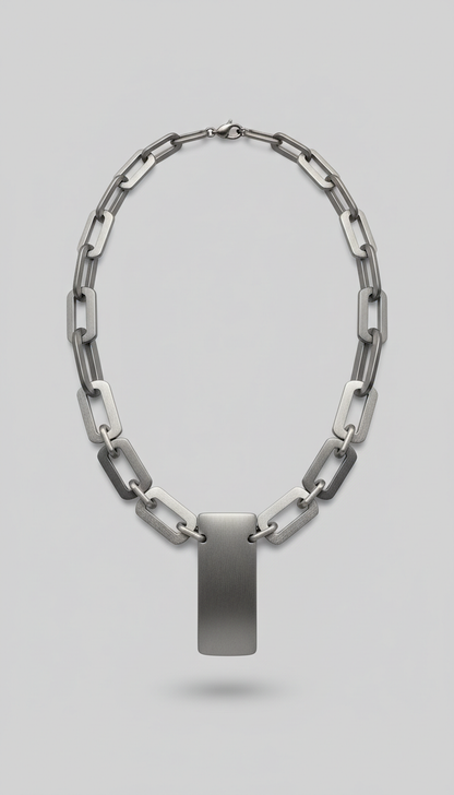 Matte finish necklace, use a 3/4 angle to capture the necklaces with depth and clarity. Choose backgrounds in 'Pure White'...