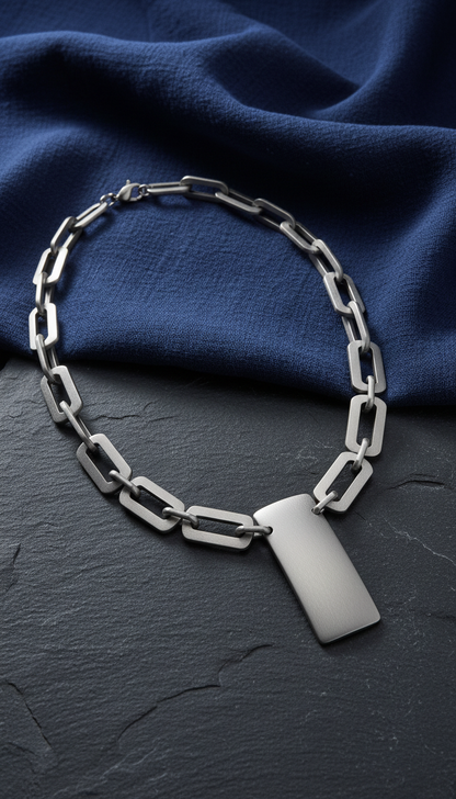 Matte Finish Necklace in a new setting