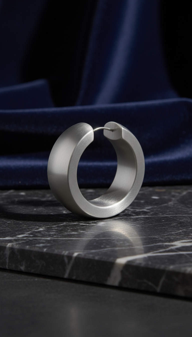Oversized Architectural Hoop Earrings in a new setting