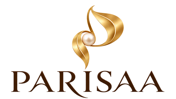 Parisaa leaf and pearl logo